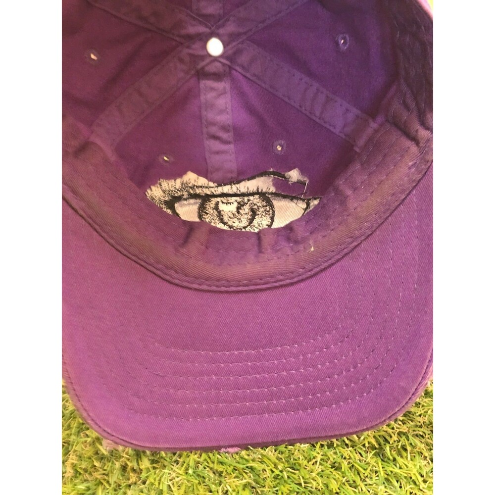 2016 Authentic Jon Stan Purple Distressed Hat With Evil Eye GUC Super Rare - Picture 11 of 13